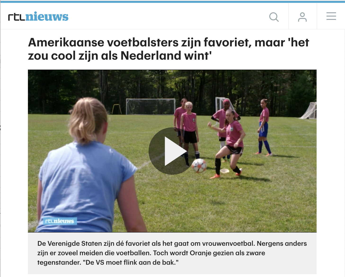US vs. Netherlands News Highlights from soccer camp